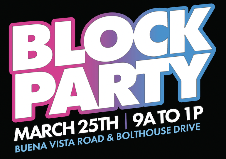 The Return of the Block Party! Rescheduled Bolthouse Properties